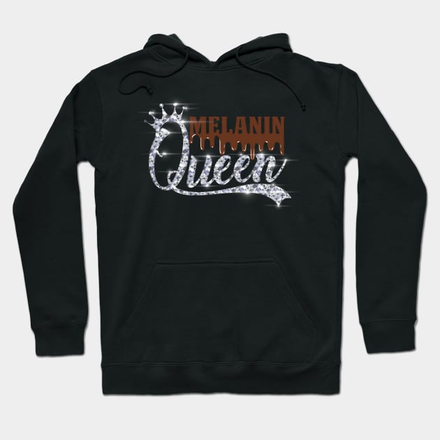 Melanin Queen African American Strong Black Female Hoodie by PsychoDynamics